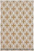 Marco Flatweave Trellis Design Rug 3284F Tan Cotton