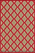 Marco Flatweave Trellis Design Rug 3292F Tan Red