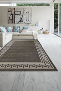 Sisalo Greek Key Border Flatweave Rugs 1486-W71-E