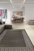 Sisalo Greek Key Border Flatweave Rugs 1486-W71-E