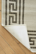 Sisalo Greek Key Border Flatweave Rugs 1486-W71-W