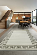 Sisalo Greek Key Border Flatweave Rugs 1486-W71-W