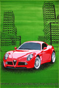 Alfa Romeo Car Rug A733A-Green (Size 230 x 160cm)