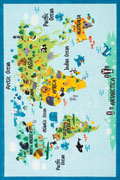 World Map Kids Rugs