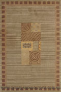 Tibetan 45 Lines Abstract Hand Knotted Wool Rug