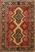 Gazni Geometric Hand Knotted Wool Rug