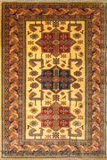 Gazni Geometric Hand Knotted Wool Rug