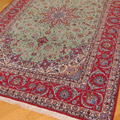 Isfahan Medallion Hand Knotted Wool & Silk Rug