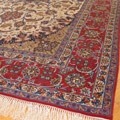 Isfahan Medallion Hand Knotted Wool & Silk Rug