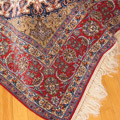 Isfahan Medallion Hand Knotted Wool & Silk Rug