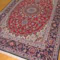 Isfahan Medallion Hand Knotted Wool & Silk Rug