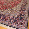 Isfahan Medallion Hand Knotted Wool & Silk Rug