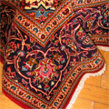Kashan Medallion Hand Knotted Wool Rug