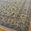 Nain Oriental Hand Knotted Wool & Silk Rug