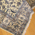 Nain Oriental Hand Knotted Wool & Silk Rug