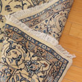 Nain Oriental Hand Knotted Wool & Silk Rug