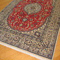 Nain Tabas Medallion Hand Knotted Wool & Silk Rug