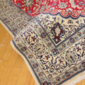 Nain Tabas Medallion Hand Knotted Wool & Silk Rug