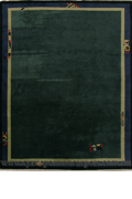 Nepal Hand Knotted Modern Border Wool Rug