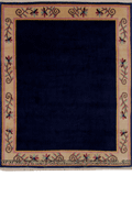 Nepal Hand Knotted Modern Border Wool Rug