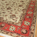 Tabriz Oriental Hand Knotted Wool & Silk Rug
