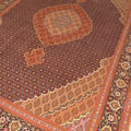 Tabriz Medallion Hand Knotted Wool & Silk Rug