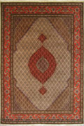 Tabriz Medallion Hand Knotted Wool & Silk Rug