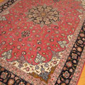 Tabriz Medallion Hand Knotted Wool & Silk Rug