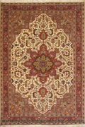 Tabriz Medallion Hand Knotted Wool & Silk Rug