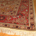 Tabriz Medallion Hand Knotted Wool & Silk Rug