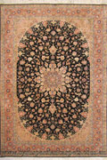 Tabriz Medallion Hand Knotted Wool & Silk Rug