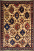 Yalameh Geometric Hand Knotted Wool Rug