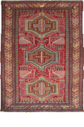Gazni Geometric Hand Knotted Wool Rug