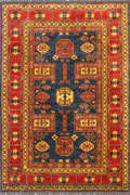 Gazni Geometric Hand Knotted Wool Rug