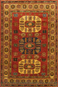 Gazni Geometric Hand Knotted Wool Rug