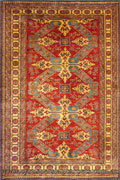 Gazni Geometric Hand Knotted Wool Rug