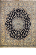 Habibian Medallion Hand Knotted Wool & Silk Rug