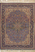 Isfahan Medallion Hand Knotted Wool & Silk Rug