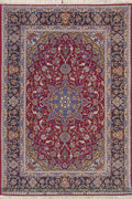 Isfahan Medallion Hand Knotted Wool & Silk Rug