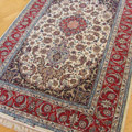 Isfahan Medallion Hand Knotted Wool & Silk Rug