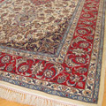 Isfahan Medallion Hand Knotted Wool & Silk Rug