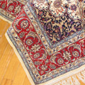 Isfahan Medallion Hand Knotted Wool & Silk Rug
