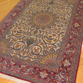 Isfahan Medallion Hand Knotted Wool & Silk Rug