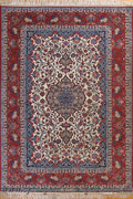 Isfahan Medallion Hand Knotted Wool & Silk Rug