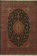 Kashan Medallion Hand Knotted Wool Rug
