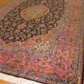 Kashan Medallion Hand Knotted Wool Rug