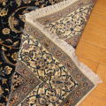 Nain Oriental Hand Knotted Wool & Silk Rug