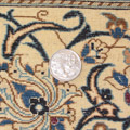 Nain Oriental Hand Knotted Wool & Silk Rug
