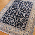 Nain Oriental Hand Knotted Wool & Silk Rug