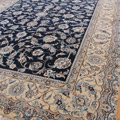 Nain Oriental Hand Knotted Wool & Silk Rug